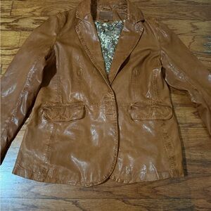 Sundance Tan Leather Women's Blazer